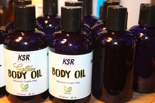 KSR Natural Body Oil in 6 fl. oz bottles